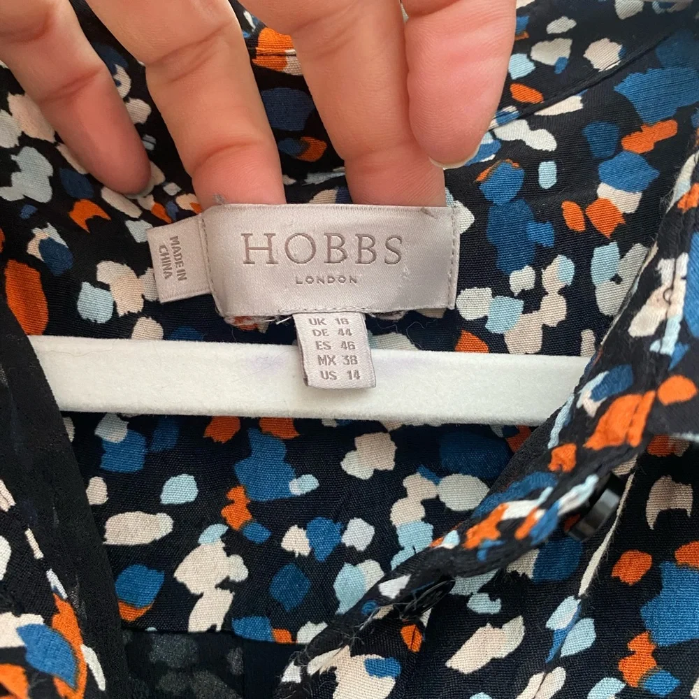 Hobbs of London Multicolor Dots 3/4 Sleeve “Alex” Dress - Size 14